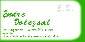 endre dolezsal business card